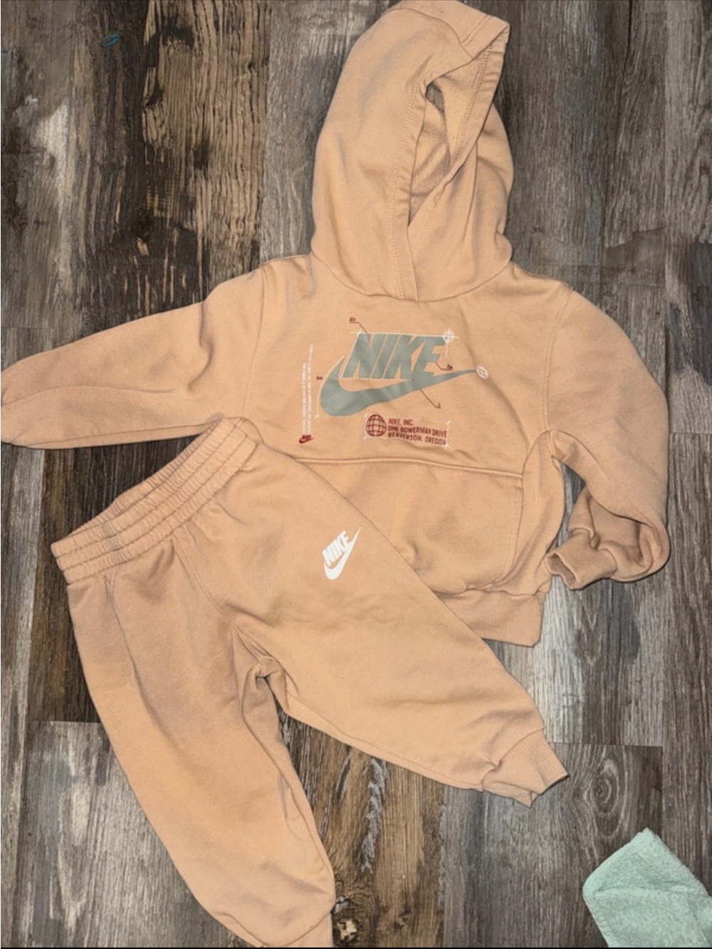 Nike Kids Tan Hoodie & Joggers Set
